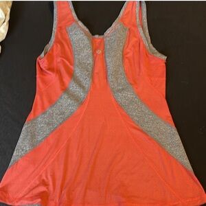 lululemon athletica Red and Gray Tank Top